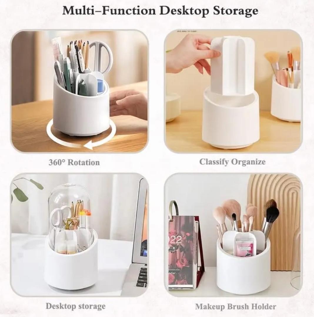 360 Rotating Makeup Brush Storage Box