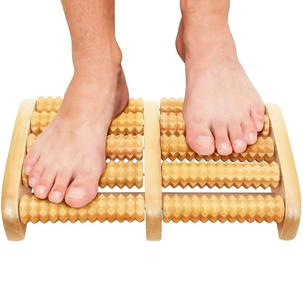 Wooden Roller Foot Massager for Stress & Foot Pain Relief