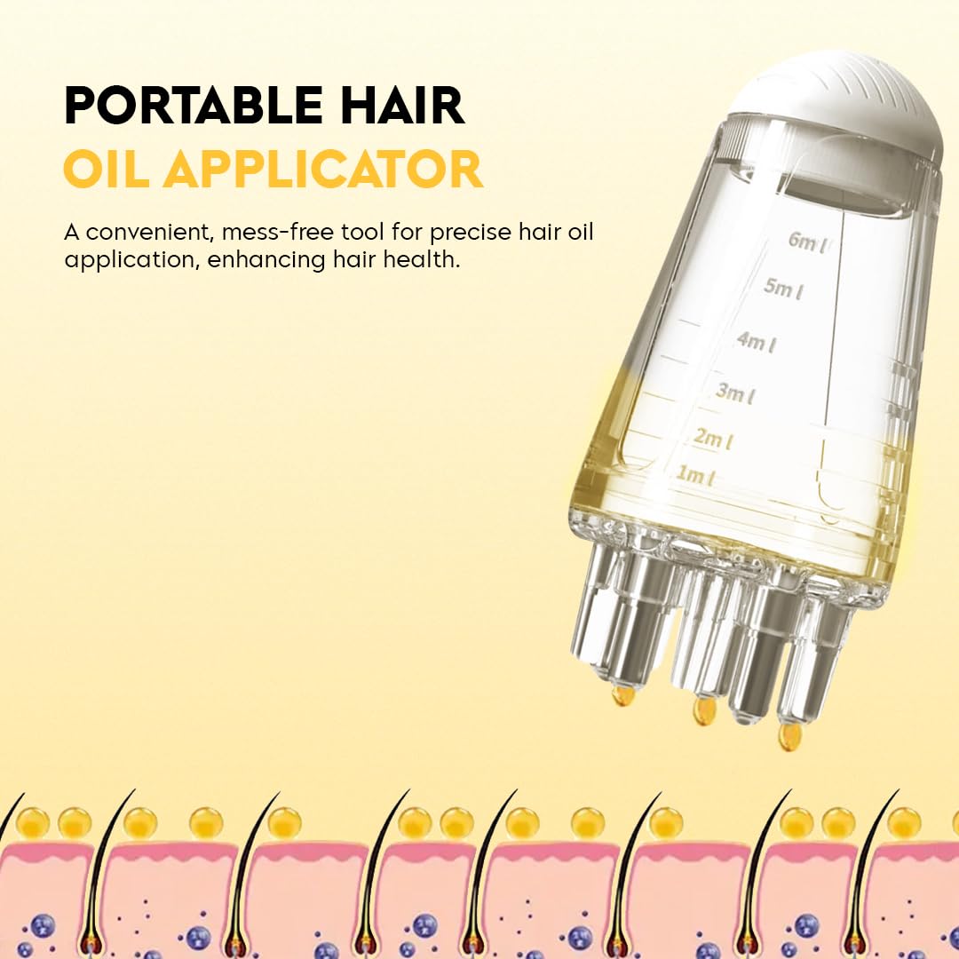 Scalp Oil Applicator Hair Comb Mini Portable Oil Dispenser