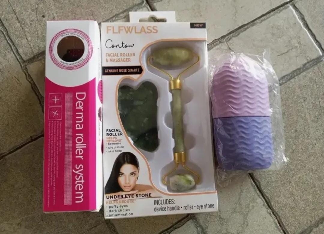 Face Massager Jade Roller Set