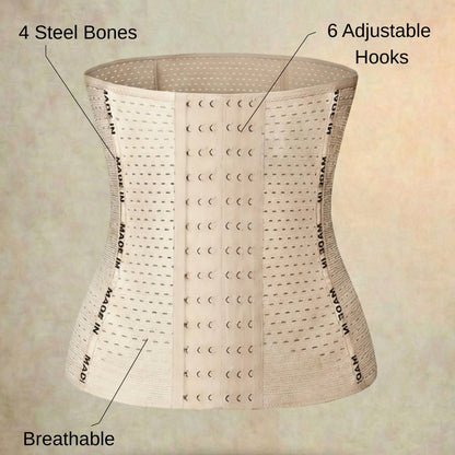 M Belly Belt Body Shaper 6 Hooks Adjustable Waist Trainer