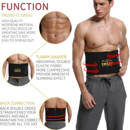 Men Waist Trainer Slimming Belt Body Shaper