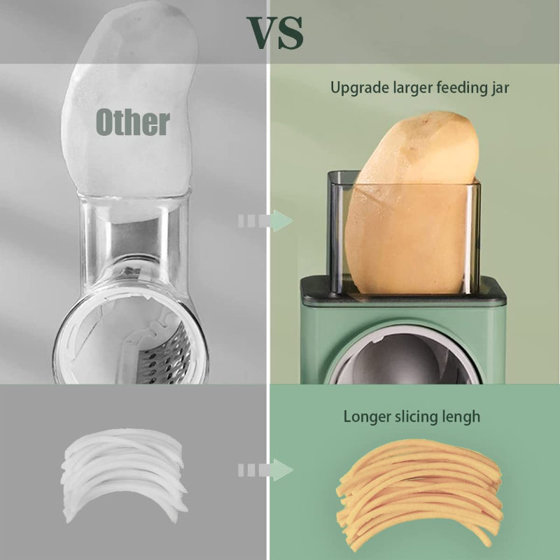 4-in-1 Multi-Function Vegetable Cutter & Slicer – Stainless Steel Blades