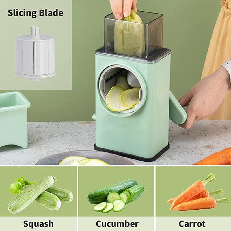 4-in-1 Multi-Function Vegetable Cutter & Slicer – Stainless Steel Blades